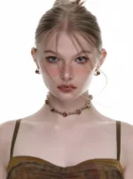 Midnight Red Gold Choker - Image 2